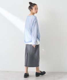 earth music&ecology ＳＥＴ２点ドロストシアープルオーバー＋ロゴＴｅｅ