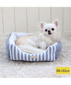 PET PARADISE ペットパラダイス　ストライプカドラー《ブルー》 S 超小型犬