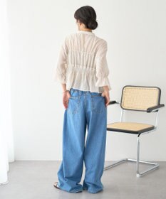 earth music&ecology シャーリングストライプシャツ