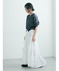 Te chichi コットンローンレースティアードスカート