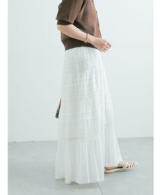Te chichi コットンローンレースティアードスカート