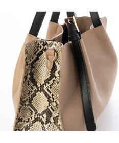 UNBILLION カシュカシュ cachecache / フェイクレザーショルダーバッグ付スクエアトート