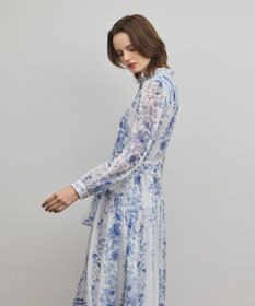 GRACE CONTINENTAL フラワープリントティアードワンピース