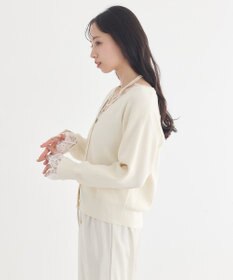 earth music&ecology レーストリムカーディガン