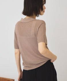 AMERICAN HOLIC 襟付きスキッパー半袖ニットポロ