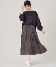 ANY SIS 【洗える】ミニ裏毛エンボスロゴ カットソー