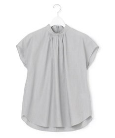 23区 L 【洗える】コットンポプリン スタンドカラー ブラウス