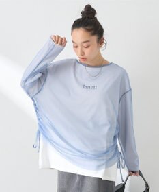 earth music&ecology ＳＥＴ２点ドロストシアープルオーバー＋ロゴＴｅｅ