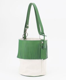 23区 【STORY7月号掲載】MARCO MASI レザーキャンバスコンビ ショルダーバッグ