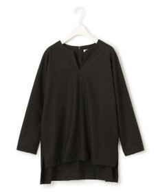 ICB 【洗える・WEB限定カラーあり】 ウールミルドサキソニー キーネックブラウス