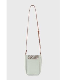 DAKS ナイロン×牛革 ハウスチェック 縦型ショルダーバッグ
