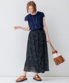 23区 【洗える】チュールコンビジャージー シアー カットソー