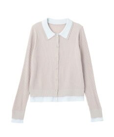 CRAFT STANDARD BOUTIQUE レイヤードポロ衿カーディガン