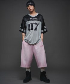 WEGO 【ユニセックス着用ITEM/ウエストゴム】ダメージアップリケショートパンツ