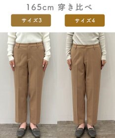 ANY 【洗濯機可/ストレッチ/ウエストゴム/裏起毛】マルチファンクションストレッチテーパードパンツ