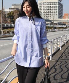 AMERICAN HOLIC イージーケアバンドカラーロングシャツ