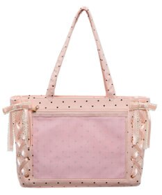 WEGO 【痛バ＆推し活グッズ】ガーリーレースアップ痛バッグS