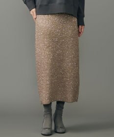 自由区 【カタログ掲載】スパンコールストレッチ スカート モカ