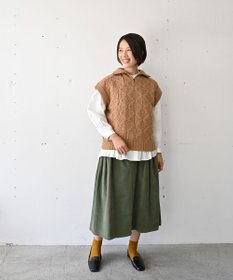 muuc 〈オーガニックコットン〉〈コットンブロード生地〉〈カラーにより異なる生地〉〈通年着られる〉コットン裾プリーツ ブラウス