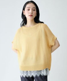 ANY ラミータッチオーバーニット イエロー
