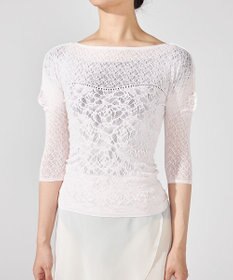 Chacott キシリトールボートネックニットトップ