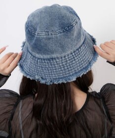 WEGO 【ユニセックス着用ITEM】デニムフリンジバケットハット