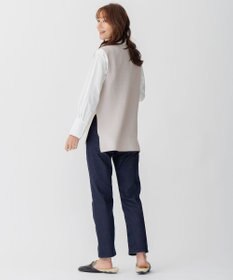 自由区 【洗える】コットンストレッチホールガーメント ベスト