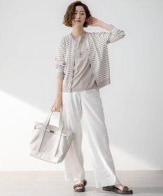 23区 L 【Oggi5月号掲載/洗える】リネンレーヨンストレッチ ワイド パンツ