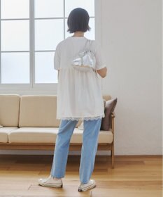 WEGO 【ANGIE VINTAGE】サテンレースドッキングレイヤードトップス