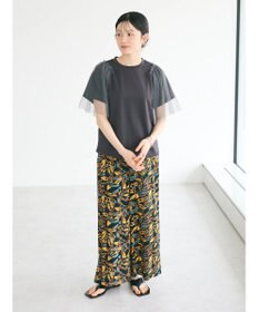 CRAFT STANDARD BOUTIQUE レーヨン柄プリントワイドパンツ
