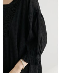 Green Parks Ｉ　胸元レース７分袖ワンピース