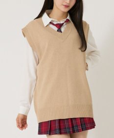 WEGO 【SCHOOLITEM】無地ニットベスト