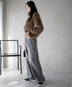 WEGO サイドラインワイドデニムパンツ