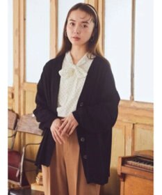 earth music&ecology サイドスリットルーズＶネックカーディガン