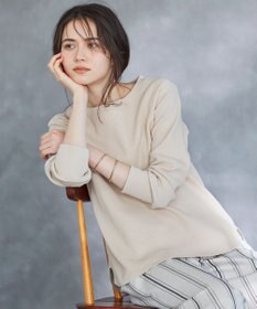 23区 【SLOW/洗える】ワッフルジャージー カットソー