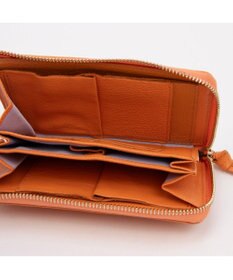 UNBILLION ペルケ perche / ドット型押しL字ロングストラップウォレット