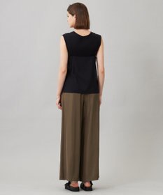 ICB L 【接触冷感・UVケア・速乾・洗える】シルクエステルタフタ ワイドパンツ