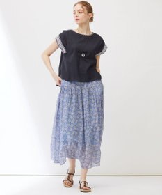 23区 【Indian Factory】コットンフレックス エンブロイダリーブラウス