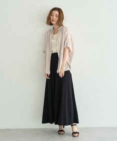 YECCA VECCA 【ドライタッチ】シアーバックギャザーシャツ