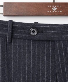JOSEPH ABBOUD 【ウエストも伸びる！/ハイパワーストレッチ/洗える】 メルトンジャージー ストライプ パンツ