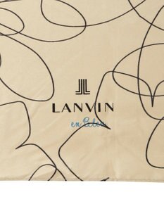 MOONBAT 【新色追加】ランバン オン ブルー 折りたたみ傘 フラワー柄サテンジャガードプリント 簡単開閉