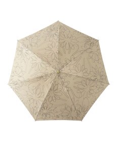 MOONBAT 【新色追加】ランバン オン ブルー 折りたたみ傘 フラワー柄サテンジャガードプリント 簡単開閉