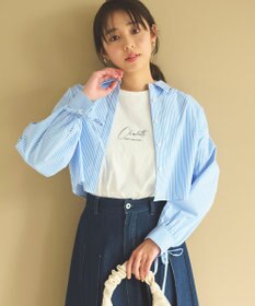 Feroux 【ONWARD CROSSET MAG掲載・2WAY】リボンクロップド シャツ