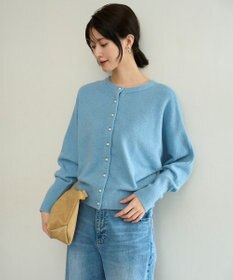 UNFILO 【前後着用 可能】ふわふわニット 2WAY パールボタンカーディガン