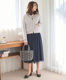 Feroux 【洗える】ダブルジップダンボールロゴ パーカー