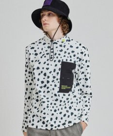 PW CIRCULUS 【MEN】スノーレオパード柄裏フリースモックネックT