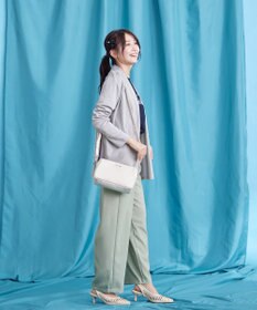 Tiaclasse 【日本製・洗える】麻調ワイドパンツ