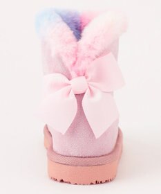 ANY KIDS フェイクムートン リボン ブーツ