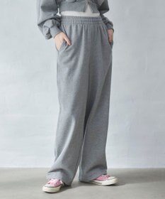 WEGO 【ウエストゴム/XSSMサイズ展開】スウェットワイドパンツ