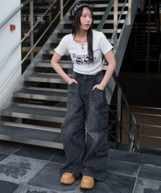 WEGO グラフィックレースアップちびT